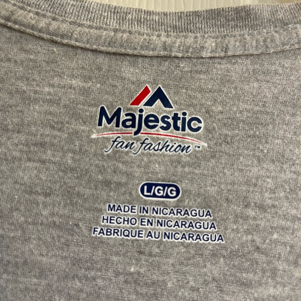 Majestic Gray Cardinals Short Sleeve V Neck - Picture 4 of 4